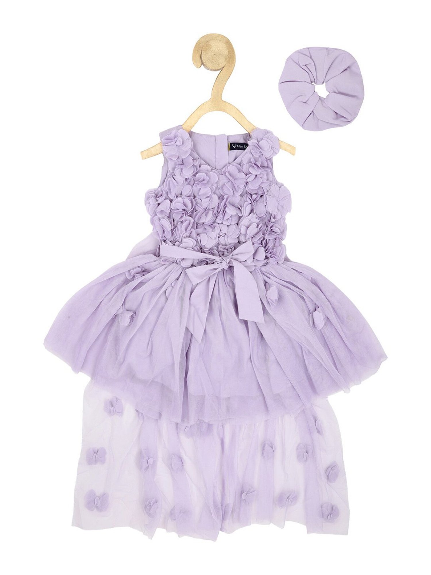 Allen Solly Junior Light Purple Applique Dress