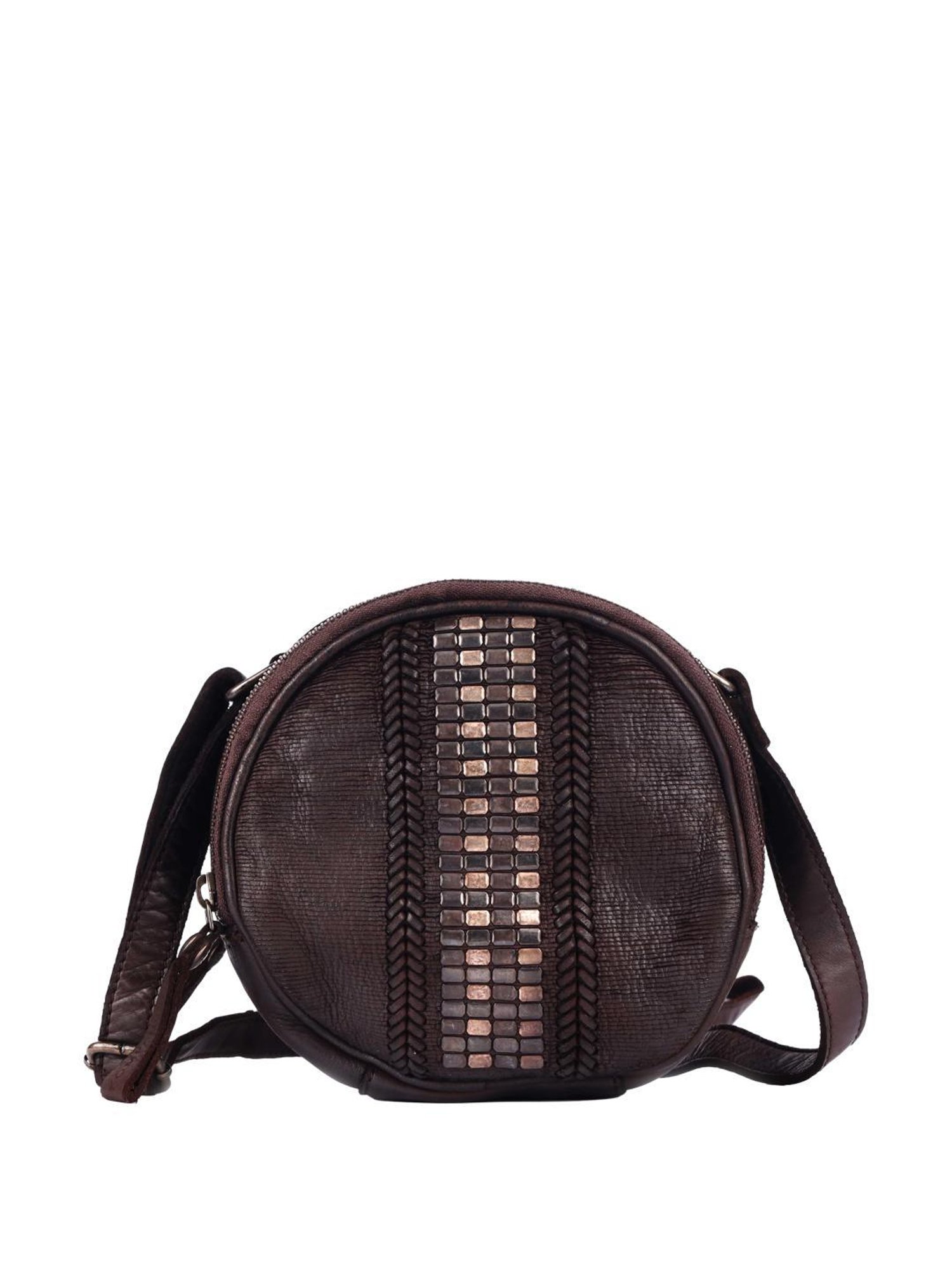 KOMPANERO Estelle Cognac Embellished Medium Sling Handbag