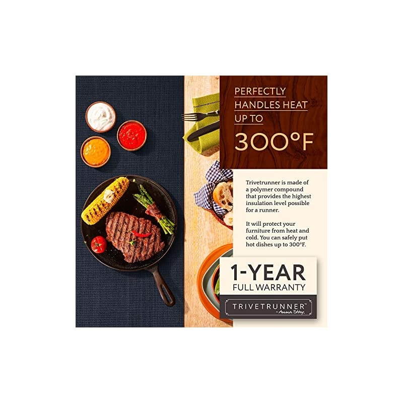 Decorative Trivet and Kitchen Table Runners Handles Heat Up to 300F, Anti Slip, Hand Washable, and Convenient for Hot Dishes and Pots,Hand Washable (Royal Blue)