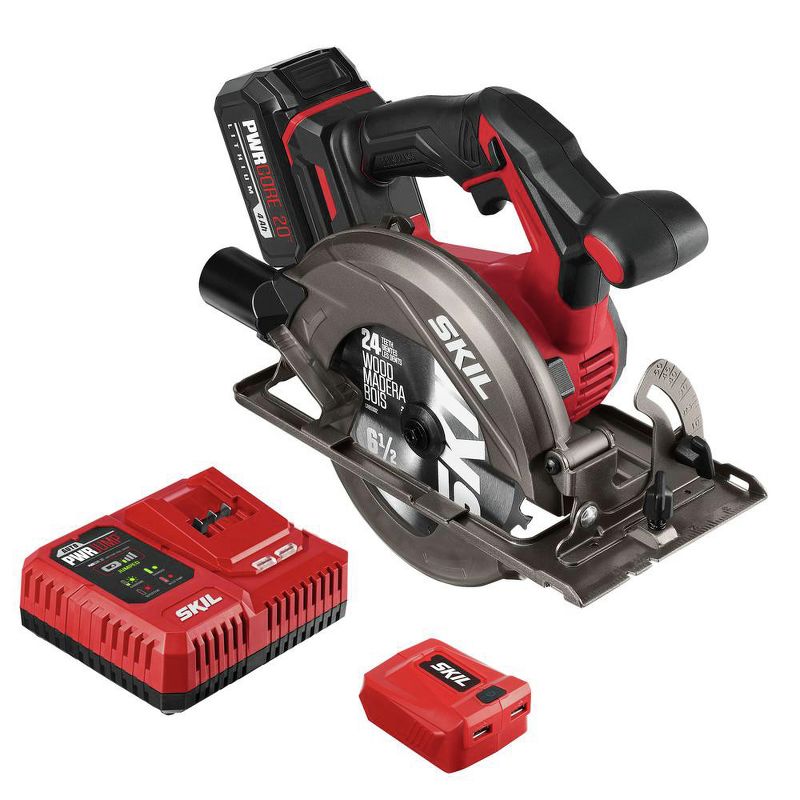 Skil CR5413-1A PWRCore 20 20V Brushless Lithium-Ion 6-1/2 in. Cordless Circular Saw Kit (4 Ah)