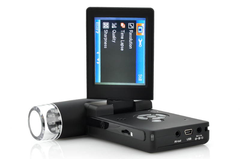 TeKit Handheld Digital Microscope with 3" LCD Screen, up to 250x Magnification 5MP Image Sensor, AV Output for Live Demons