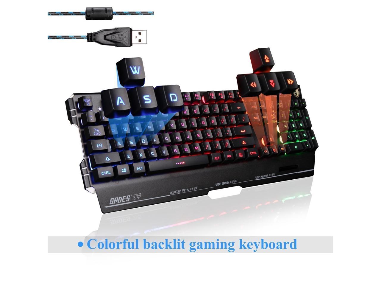 Wireless Keyboard and Mouse Combo, 2.4G Cute Round Mute Keyboard Mouse Set for Laptop, Computer, Mac (Mixed Color)