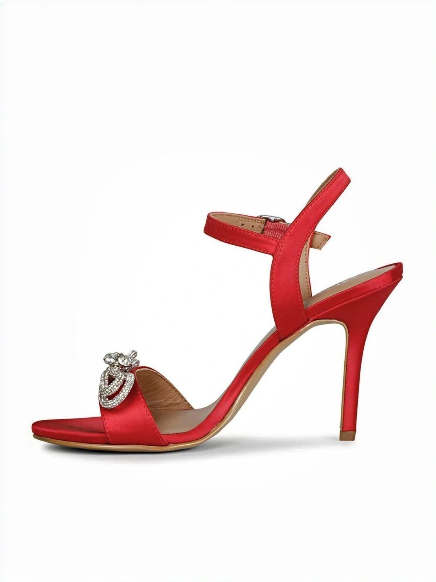Saint G Women's Hayden Red Ankle Strap Stilettos