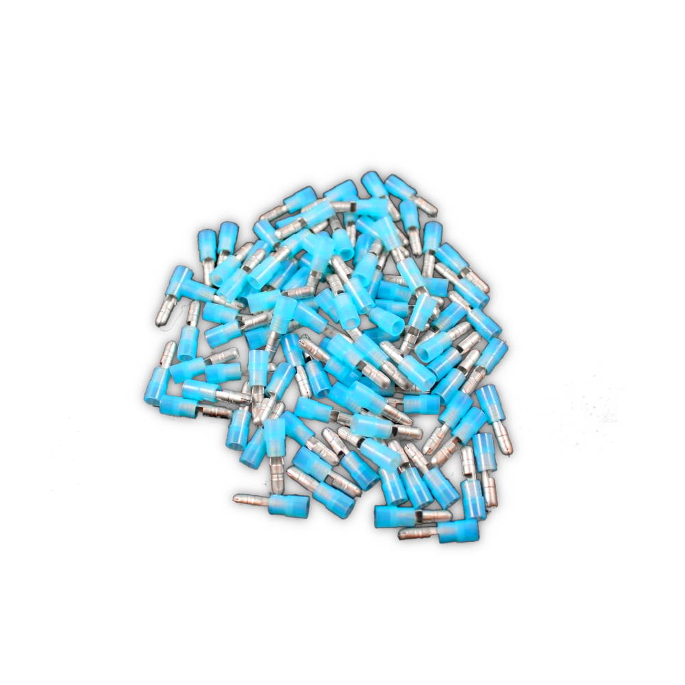 Install Bay BNMB 16/14 Gauge Blue Nylon Male Bullet Connector - Pack of 100