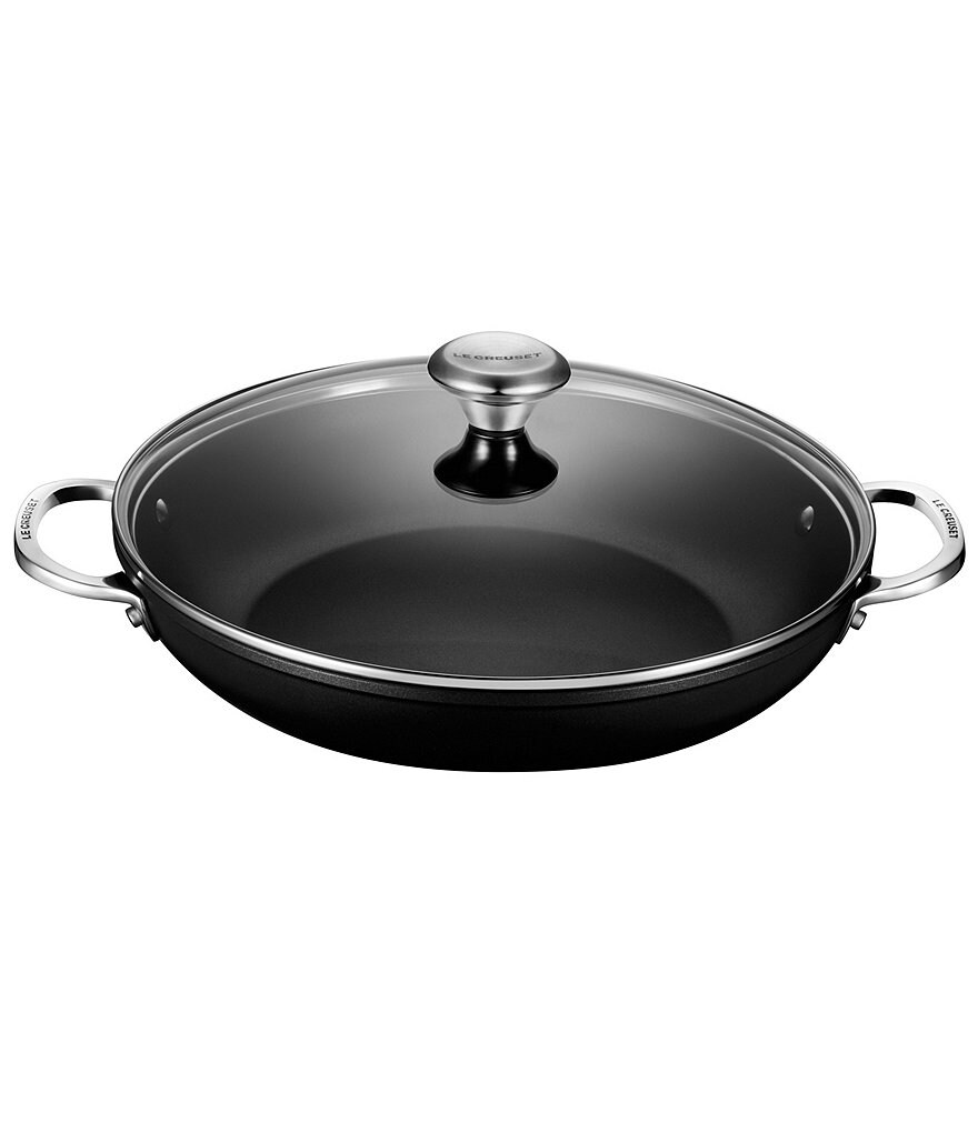 Le Creuset Toughened Nonstick Pro 4 QT Shallow Braiser with Glass Lid