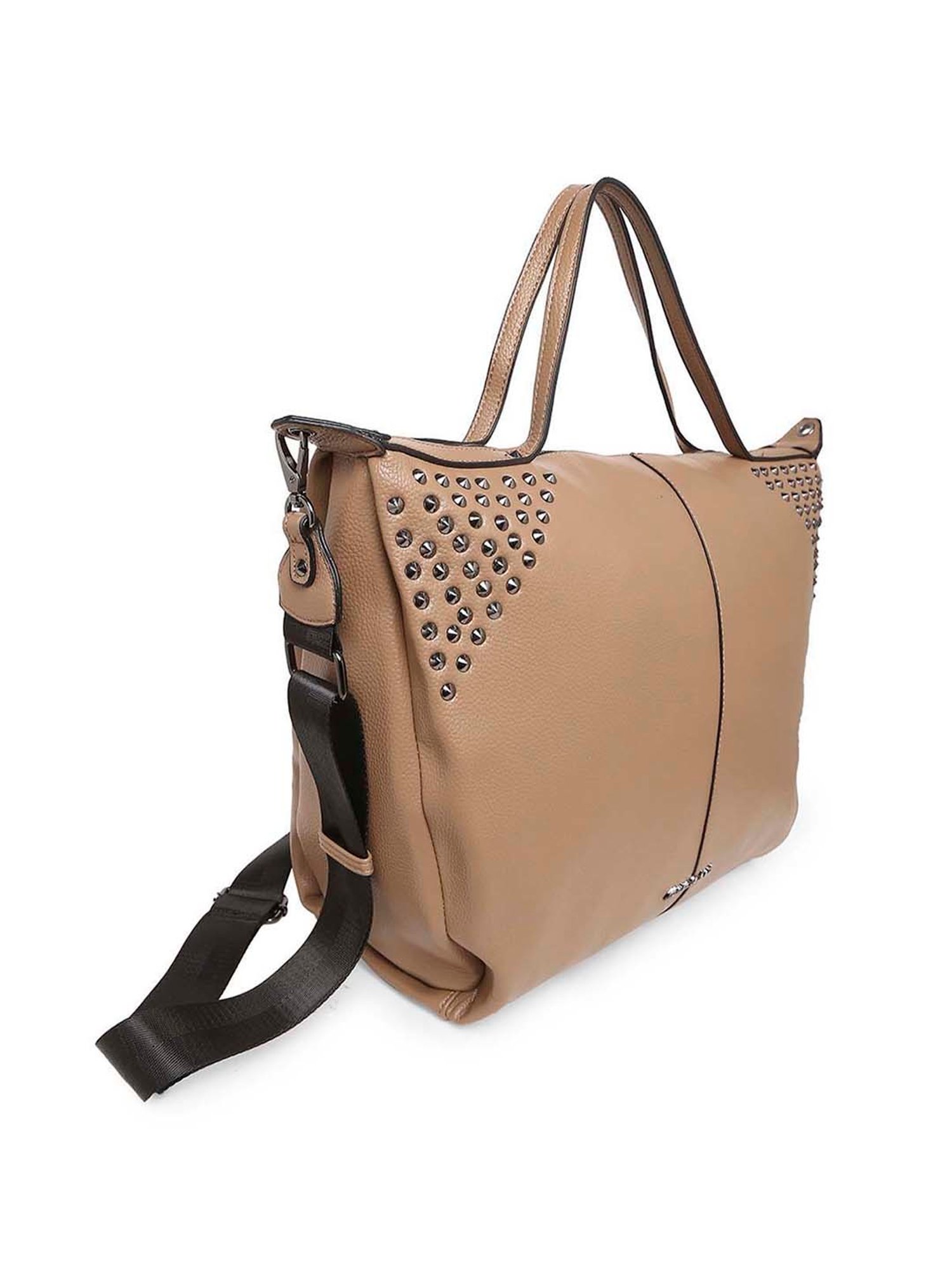 Marina Galanti Beige Rivets Medium Tote Handbag