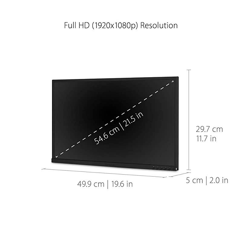 VG2248_H2 22 Inch Dual Pack Head-Only IPS 1080P Monitors with HDMI DisplayPort USB for Home and Office, Black