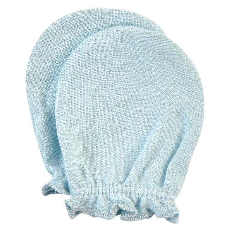 Hudson Baby Infant Boy Cotton Scratch Mittens, Space, 0-6 Months