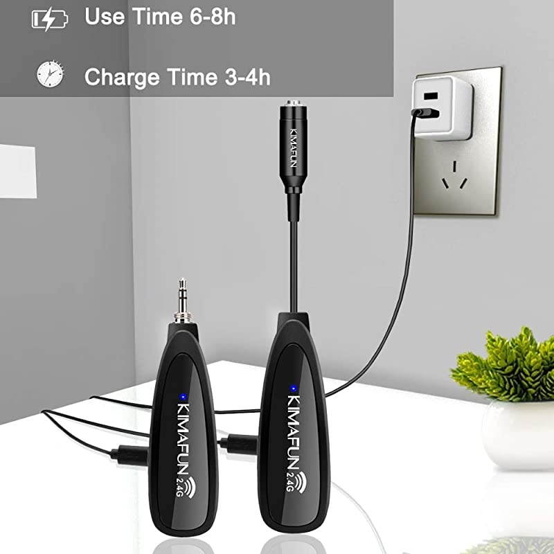 Wireless Microphone System 24G Wireless Microphone TransmitterReceiver Set with Headset Lavalier Lapel Mics Ideal for Teaching WeddingsPresentationsSchool PlayG102