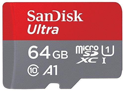 SanDisk Ultra A1 64GB MicroSD XC Class 10 UHS-1 Mobile Memory Card for Motorola Moto M G4 G5 G5S Plus Z2 Z Force Play & SD Memory Card Reader
