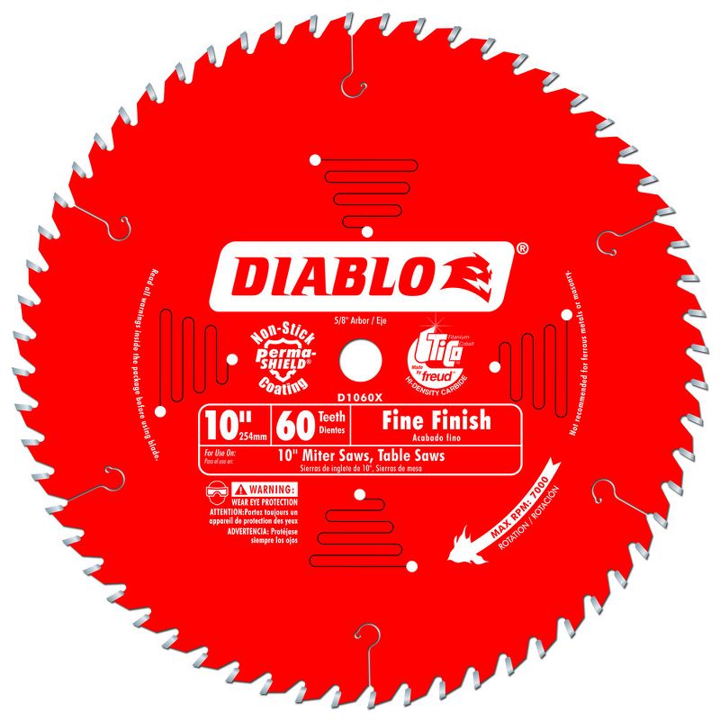 Diablo D1060X 10 in. 60 Tooth Fine Finish Saw Blade