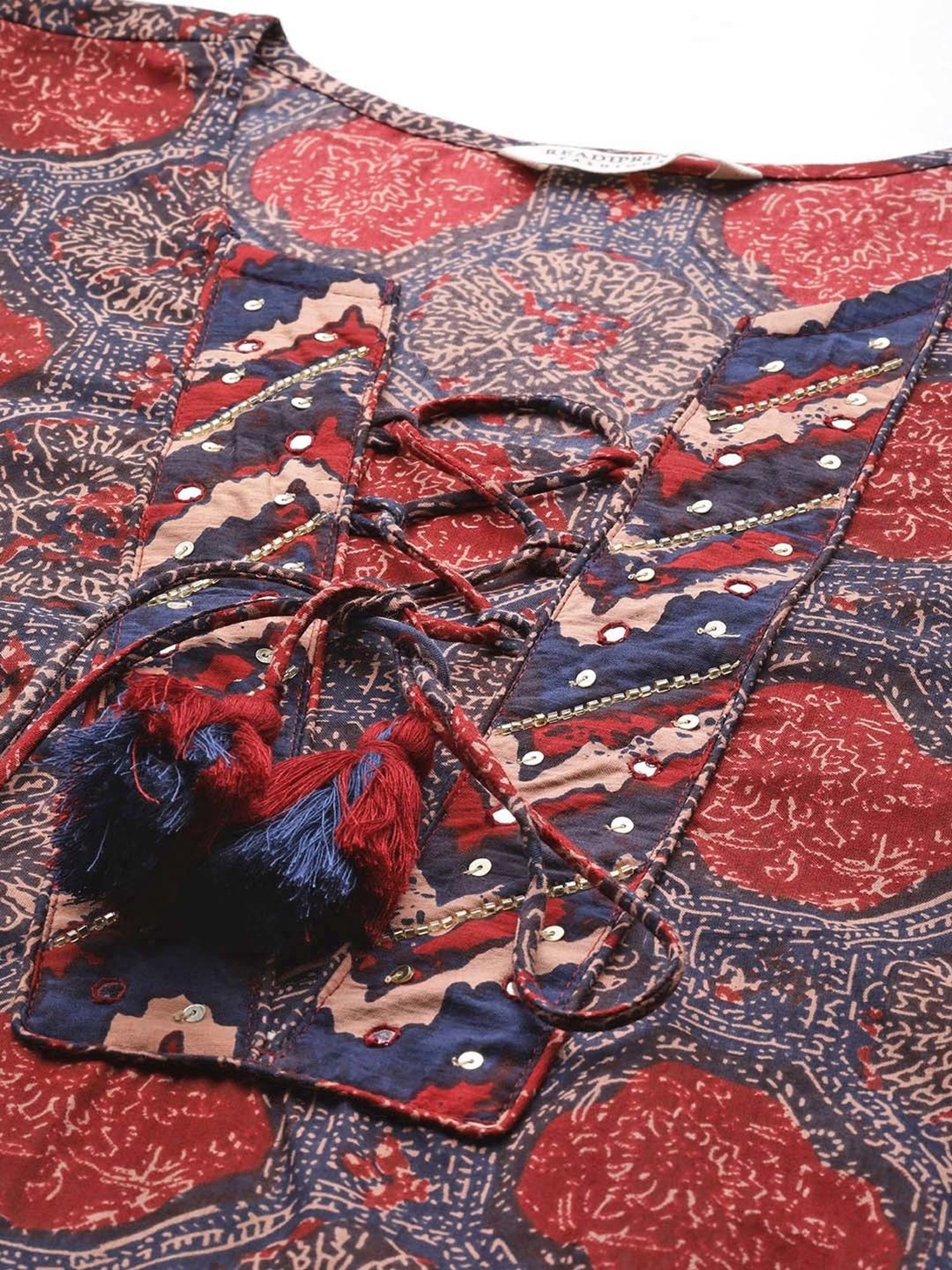 URBAN MYSTIC Black Rayon Embroidered Kurta & Sharara Set