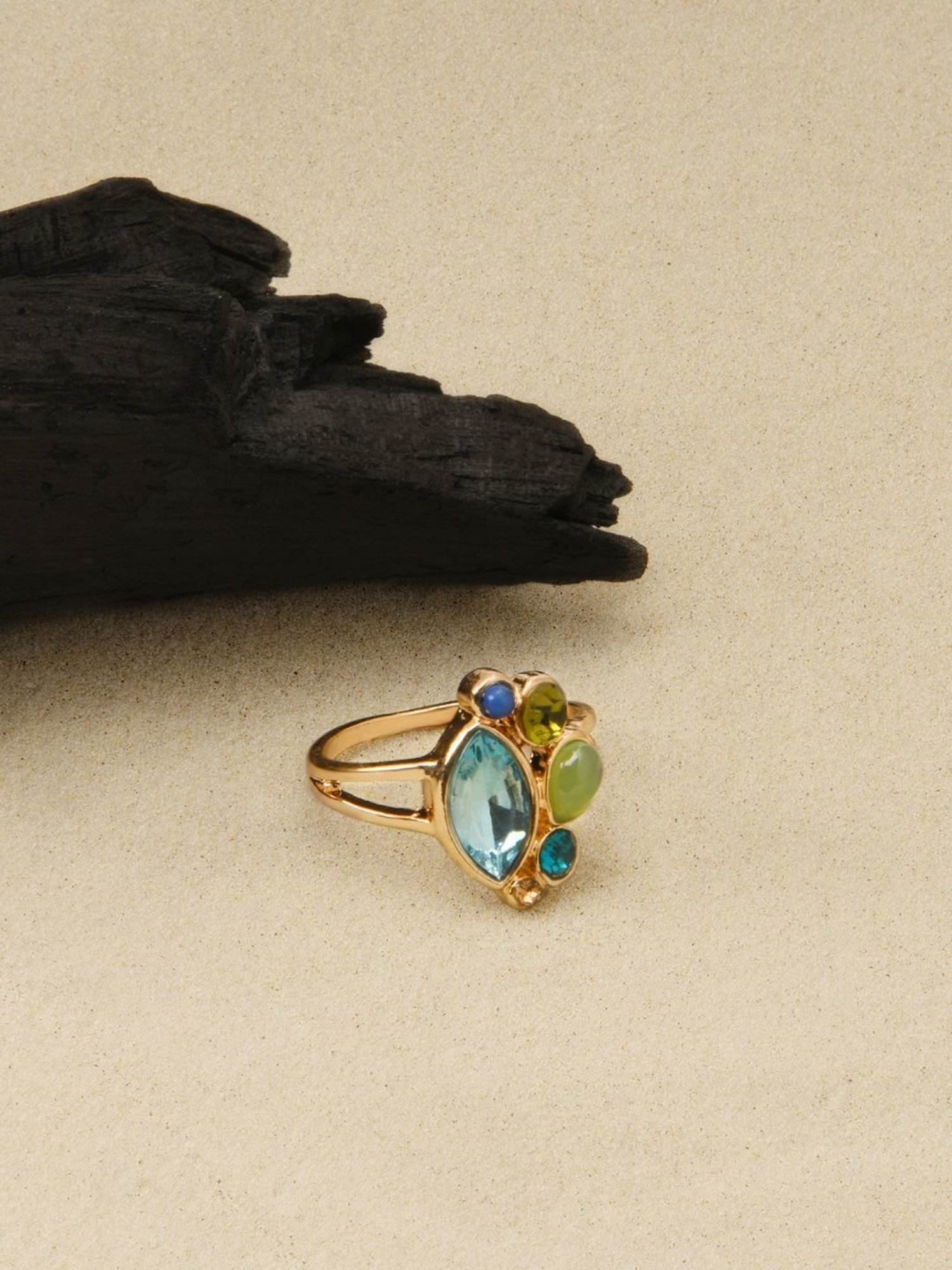 Sohi Silver-Plated Statement Ring