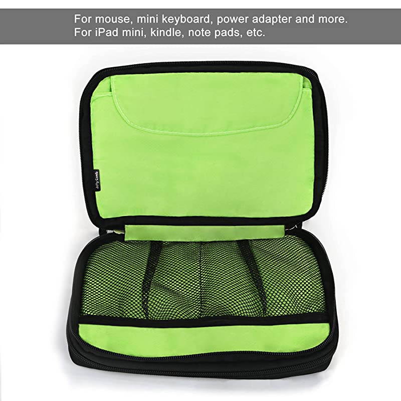 Electronics Organizer  Electronic Accessories Cable Organizer Bag Waterproof Travel Cable Storage Bag for Charging Cable Cellphone Mini Tablet Up to 79 and More Black and Green