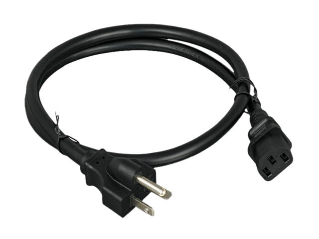 Nippon Labs 14 AWG AC Power Cord NEMA 6-20P to C13, SJT, 15A/250V, NEMA 6-20P to IEC-60320-C13, Black 8 ft. Power Cable