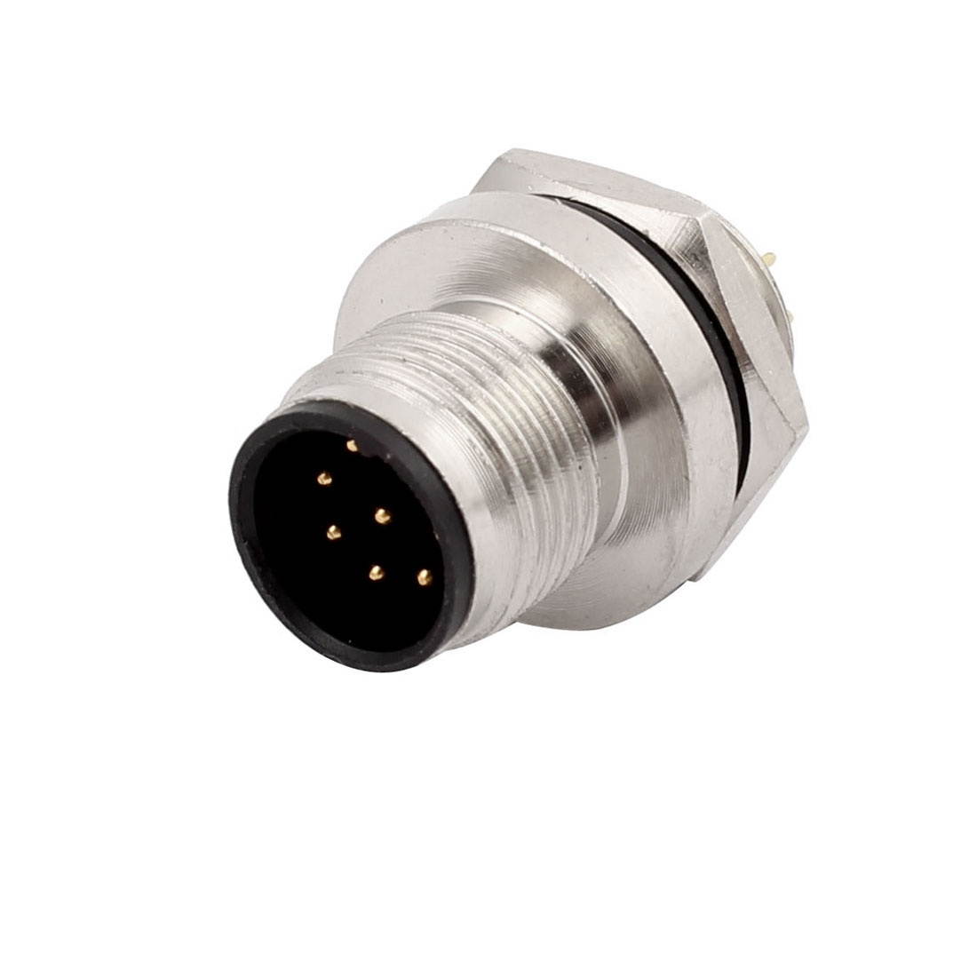 Waterproof Aviation Quick Cable Male Connector Adapter M12 8P 12mm Panel Hole