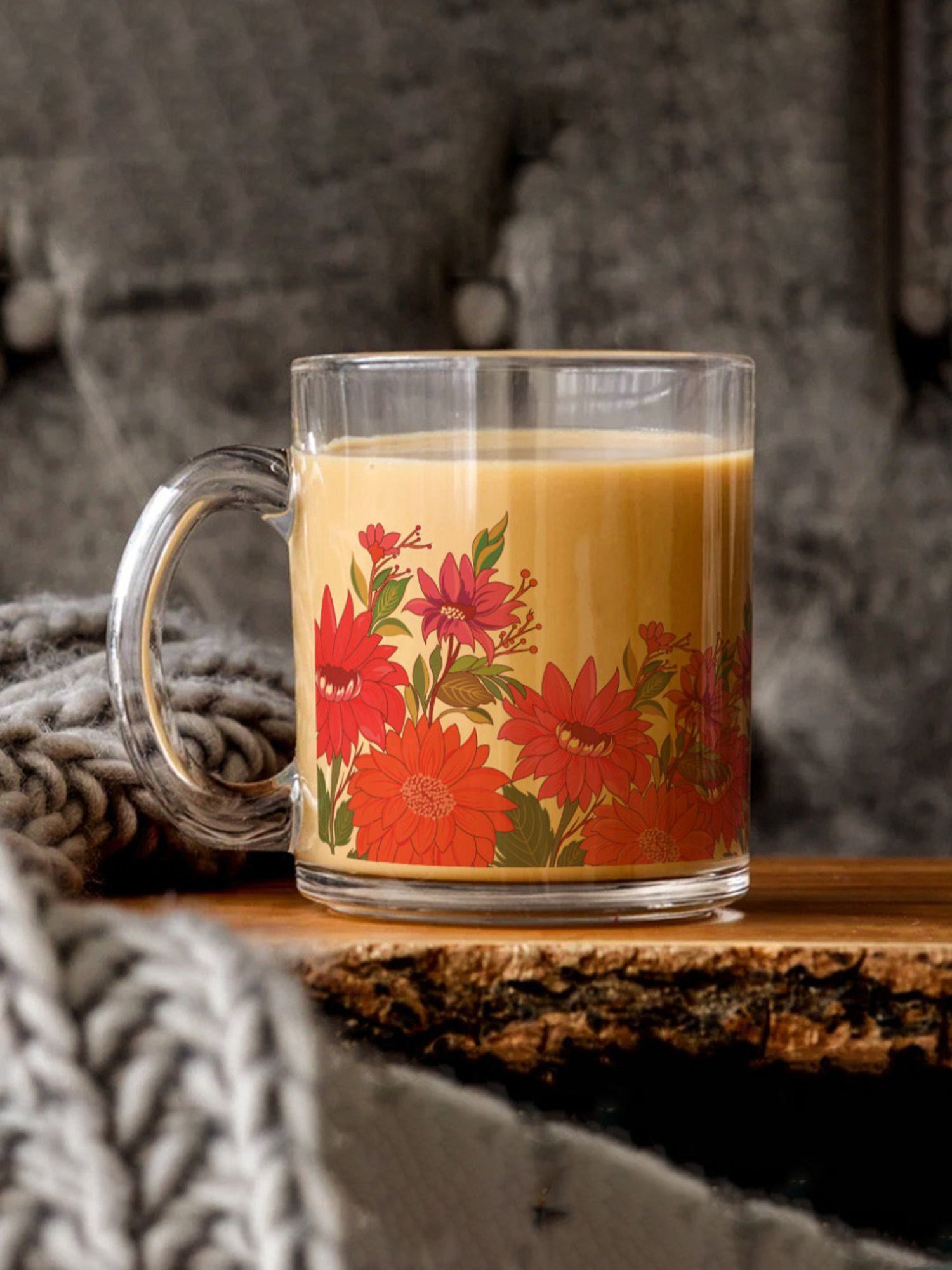 Gathari Jungle Transparent Glass Coffee Mug