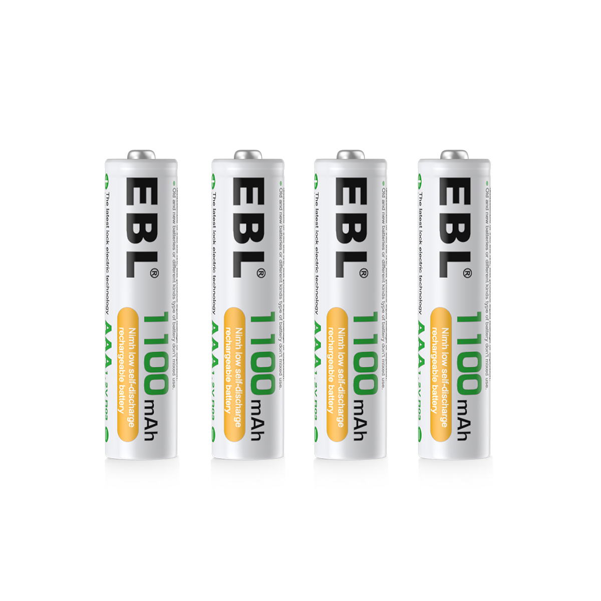 EBL 8pcs AAA Ni-MH Rechargeable 1100mAh Batteries + Battery Charger for AA/AAA Batteries with 808U Battery Charger Build-in Dual USB Charging Ports