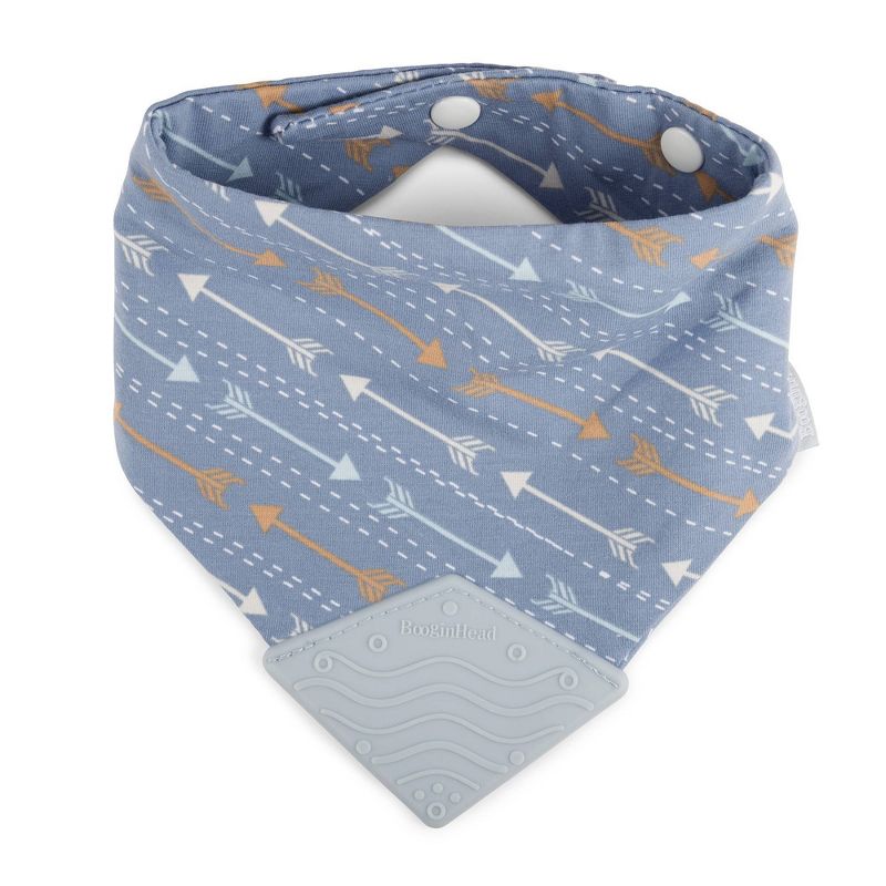 BooginHead Teether and Pacigrip Bib Set - Blue Arrows 2pk