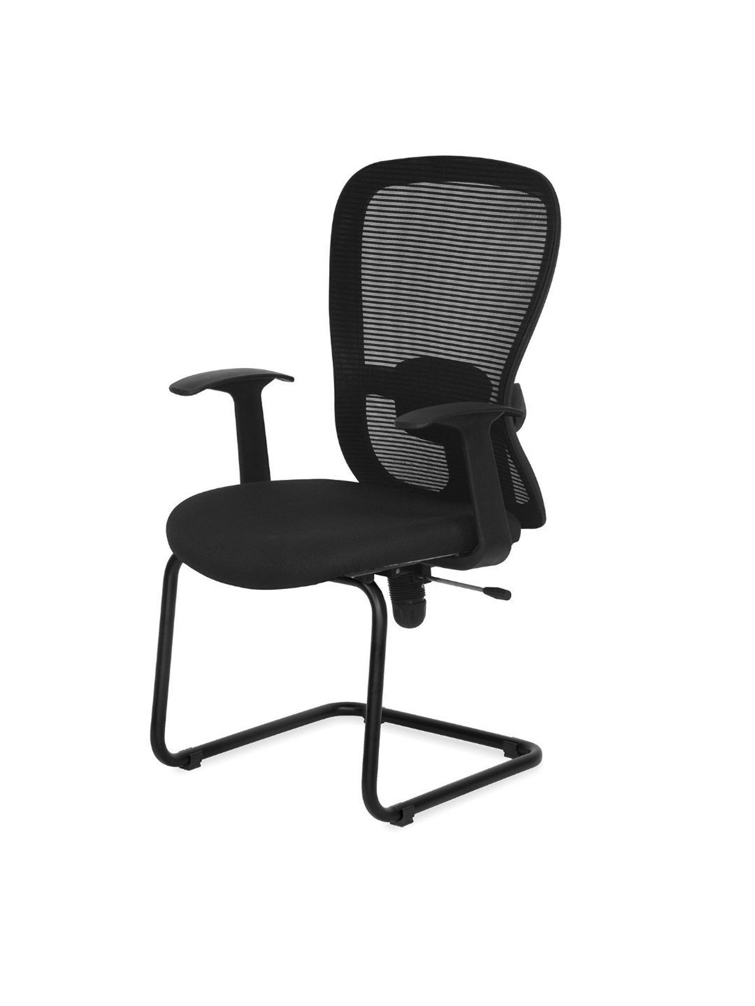 Nilkamal Alba Black Mesh Mid Back Visitor Chair