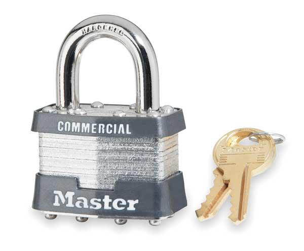 Padlock, KA, 15/16 In H, 5 Pin, Steel