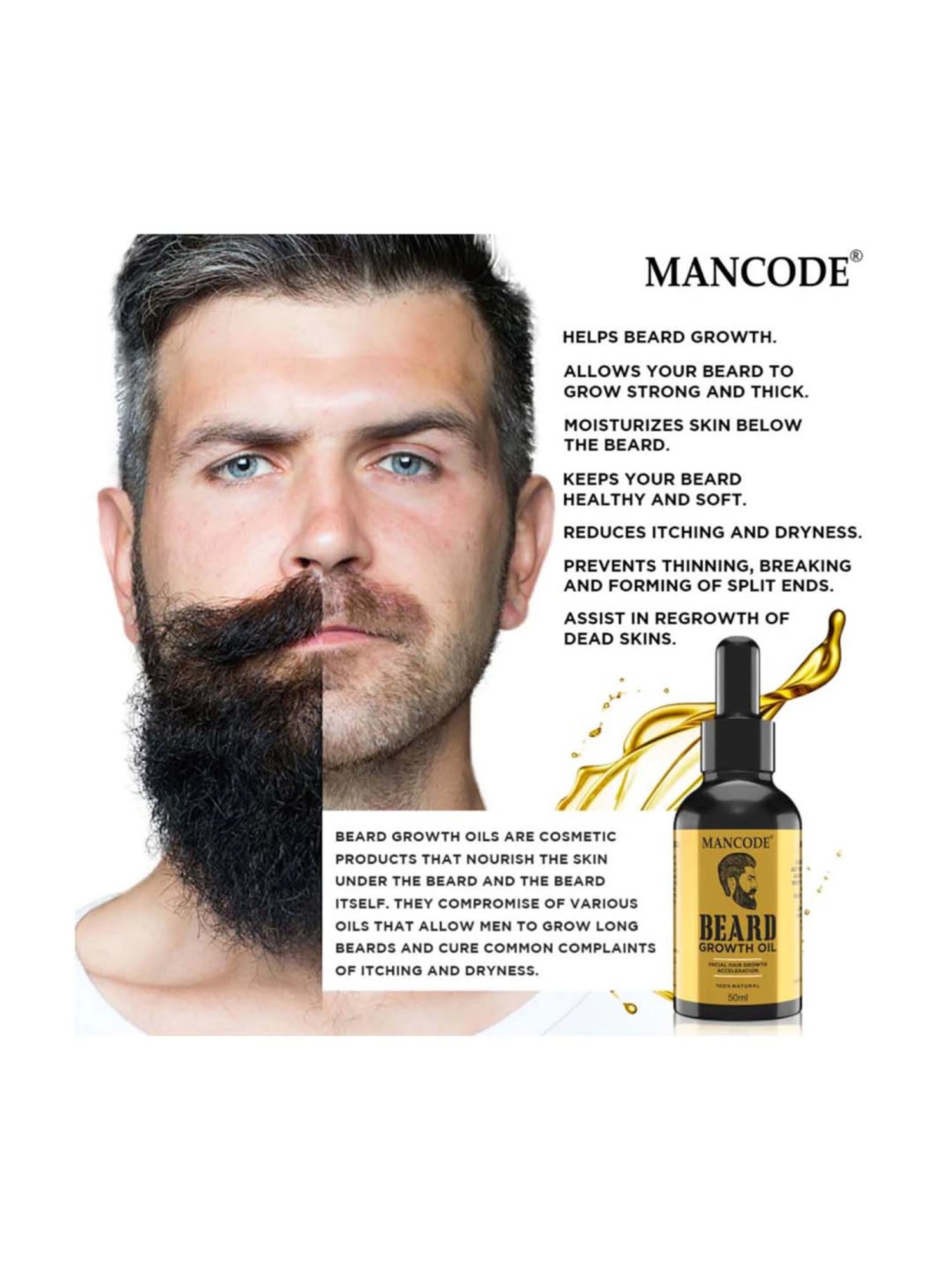 Satliva The Beard and Moochh Cream - 40 gm