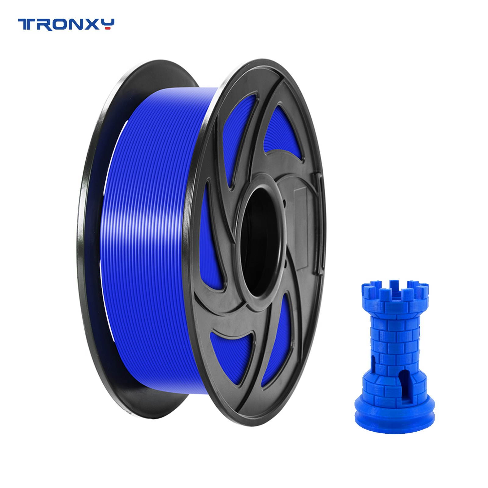 TRONXY PLA 3D Printer Filament 1.75mm Dimensional Accuracy +/- 0.05mm 1kg(2.2lbs) Spool, Blue