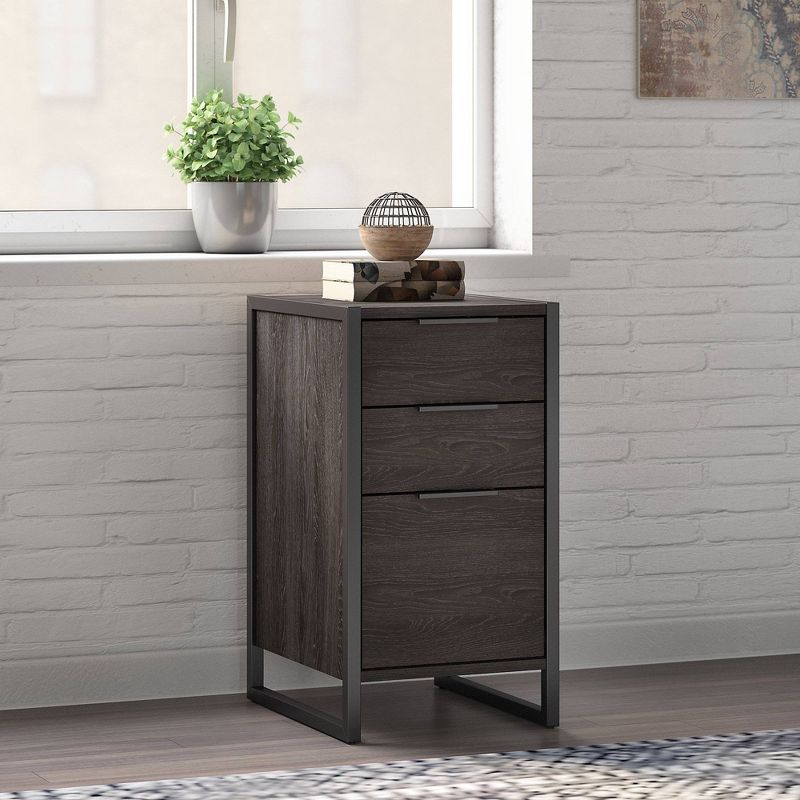 Atria 3 Drawer Assembled File Cabinet Charcoal Gray - Kathy Ireland Home
