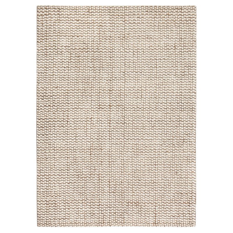 Beige Solid Woven Area Rug 8'X10' - Anji Mountain