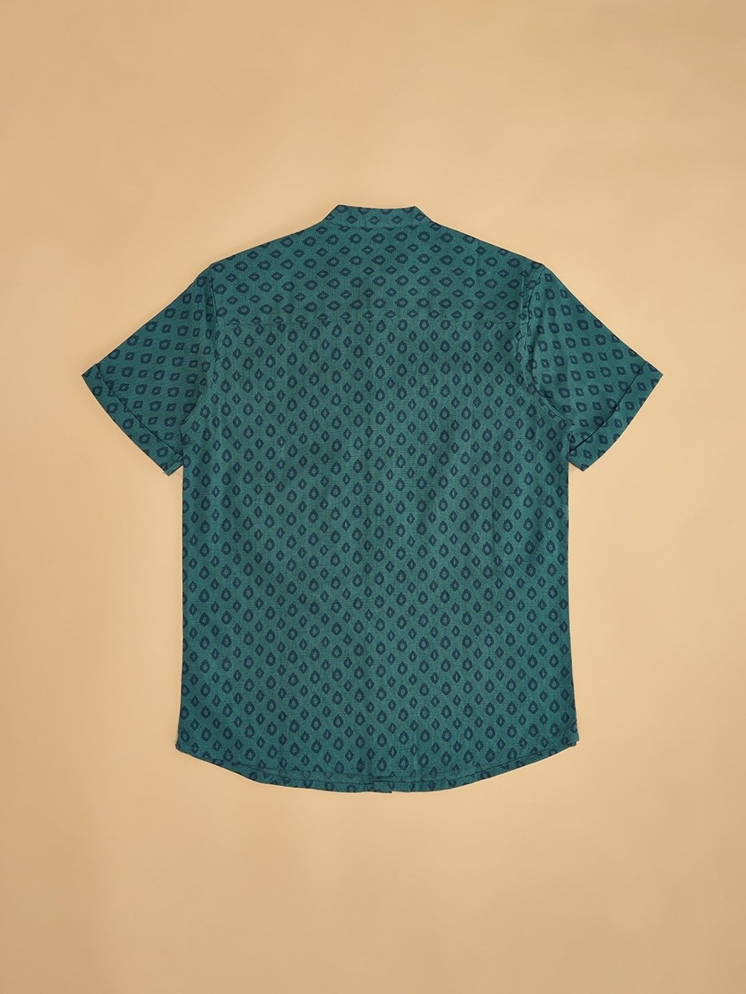 Indus Route by Pantaloons Boys Blue Print Shirt