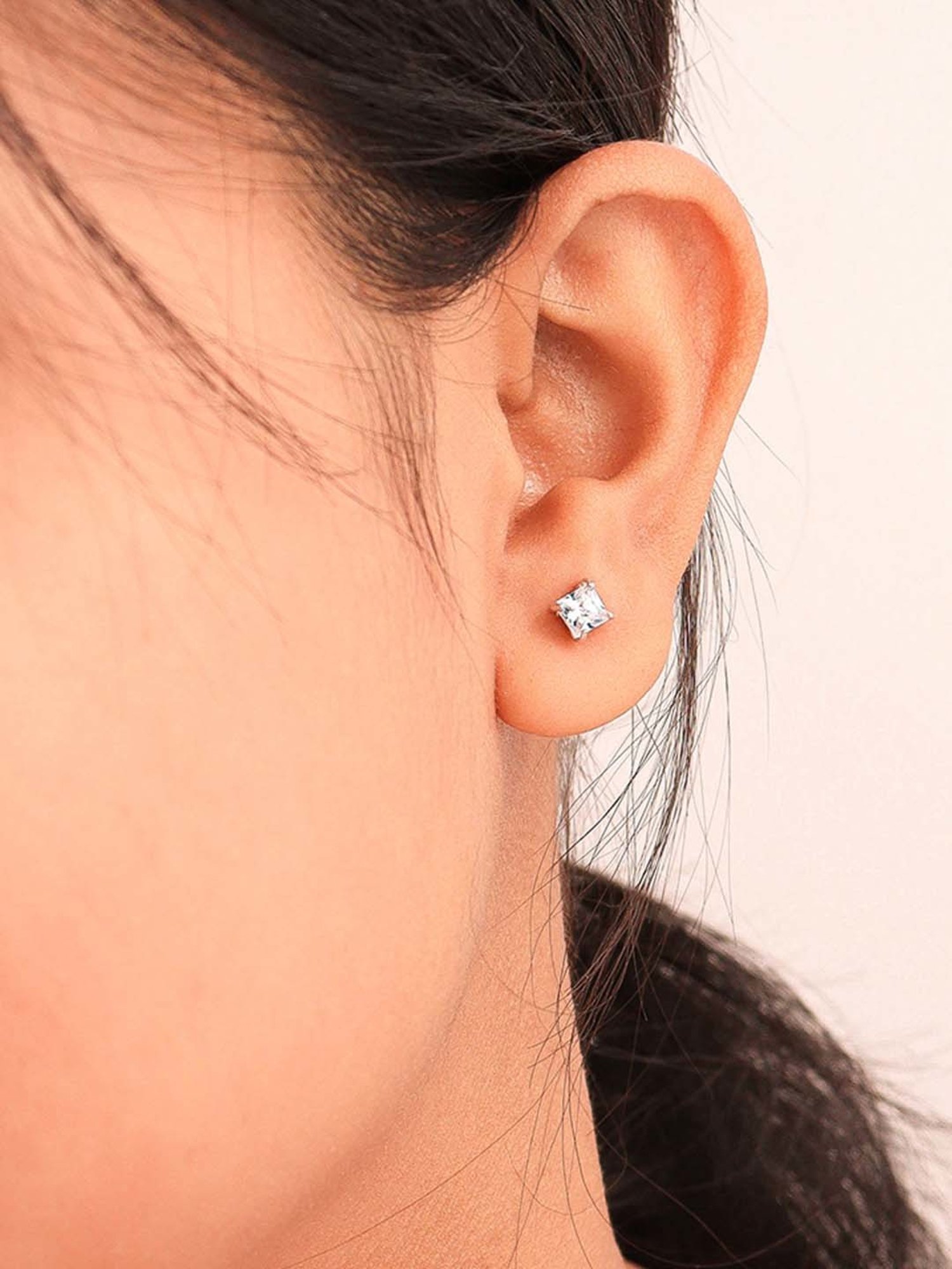 Silberry 925 Sterling Silver Classic 5mm Stud Earrings for Women