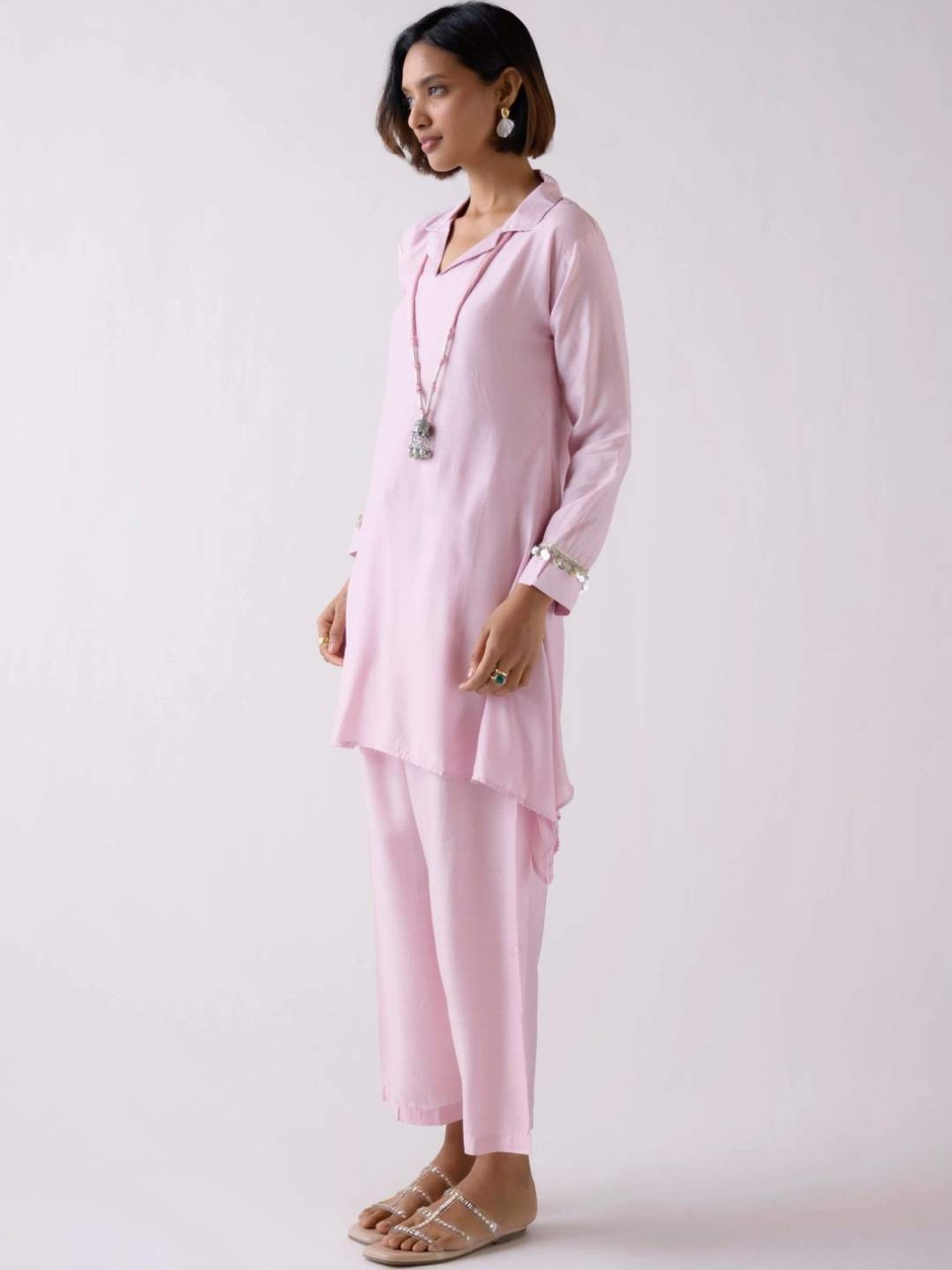 Basanti Kapde aur Koffee Lilac Tunic with Pant