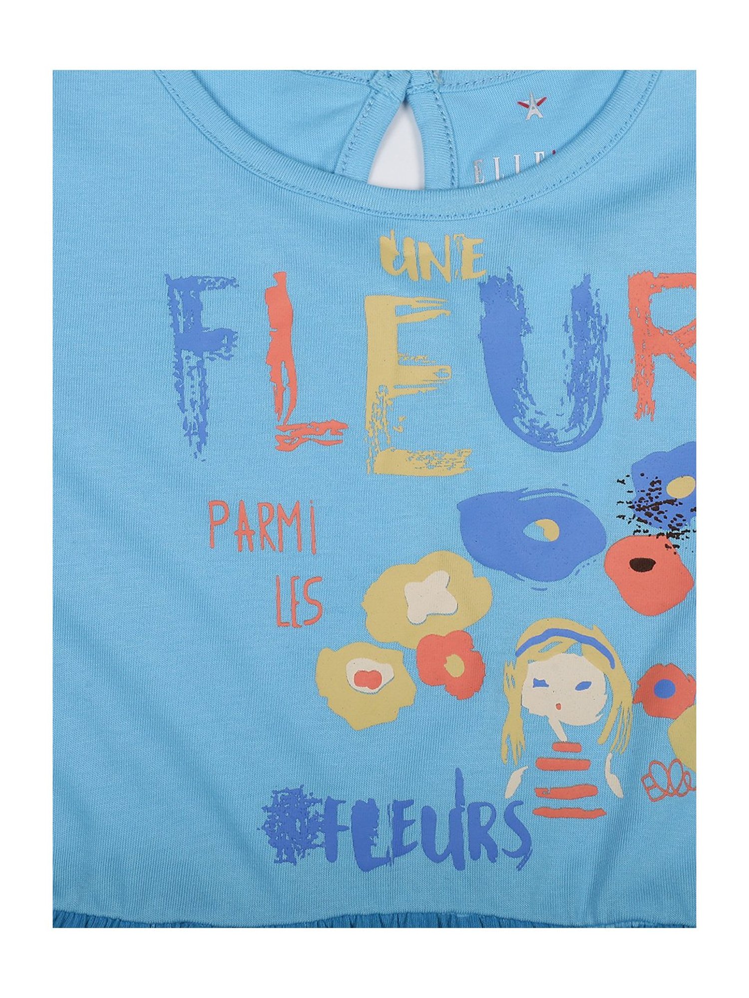 Elle Kids Blue Printed Dress