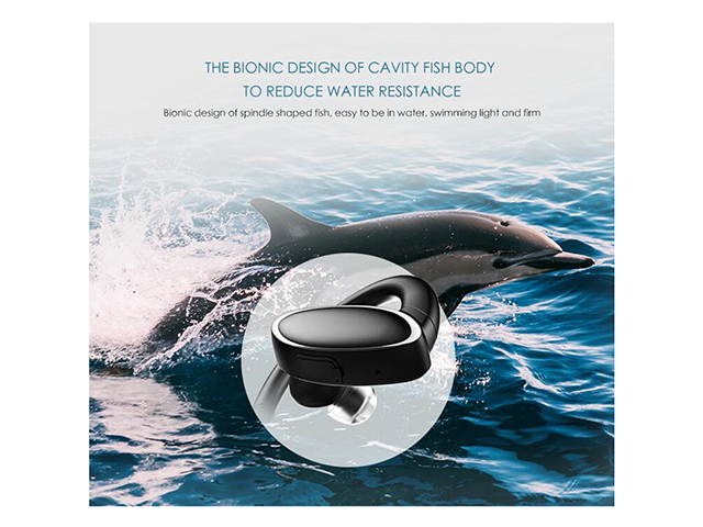 AutofeelSunriseoffice Hifi Bluetooth Earphone Headset Wireless Headphone With Mic 3D Bass Stereo Neckband 8G MP3 IPX7 Waterproof Swimming Sport Earphones For Phone iPhone Xiaomi Samsung Oppo