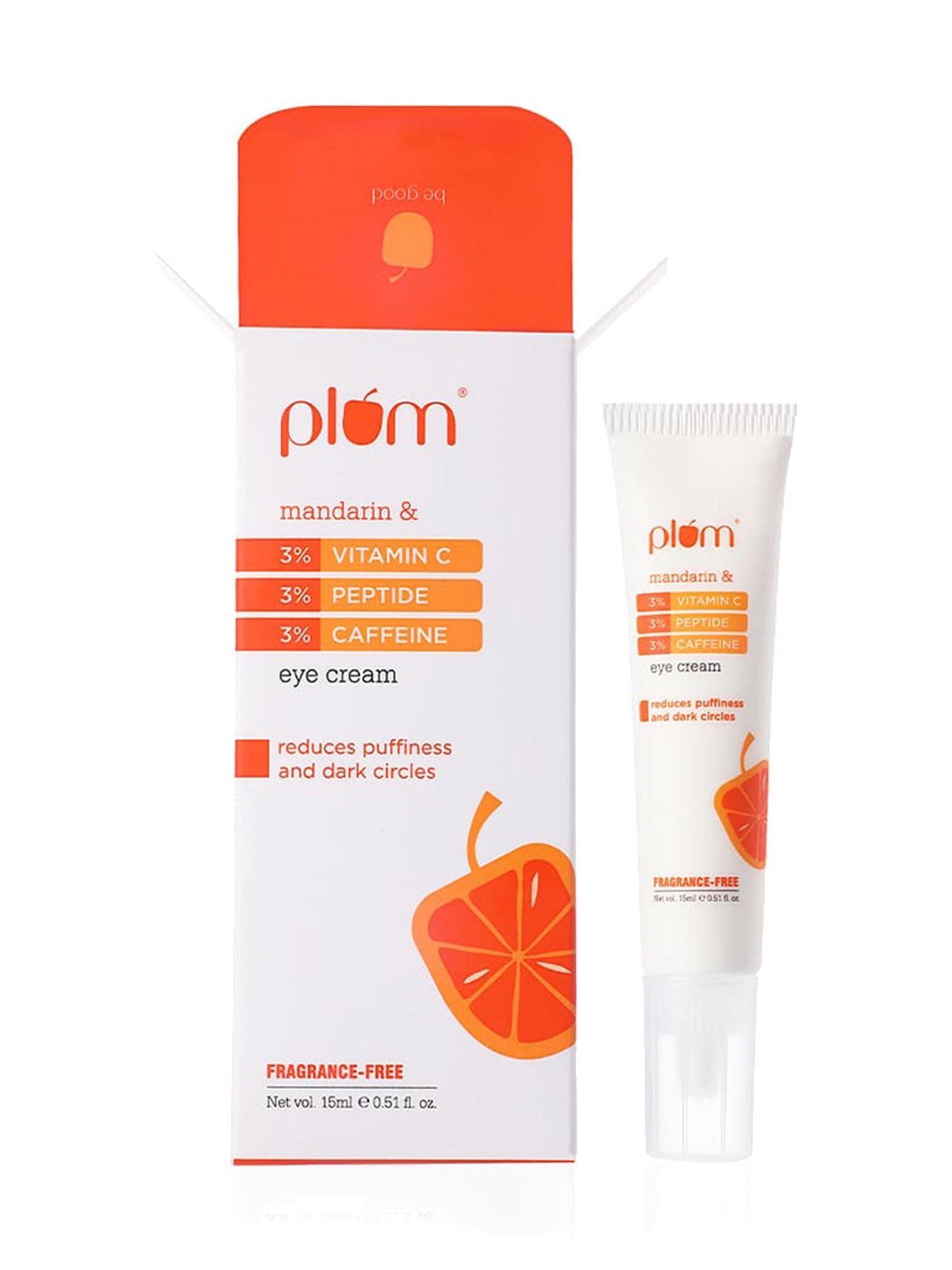 Plum Mandarin & 3% Vitamin C, 3% Peptide, 3% Caffeine Eye Cream - 15 ml