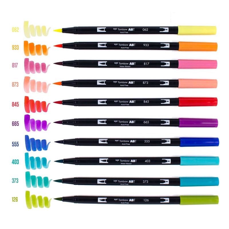 Tombow 10ct Dual Brush Pen Art Markers - Retro