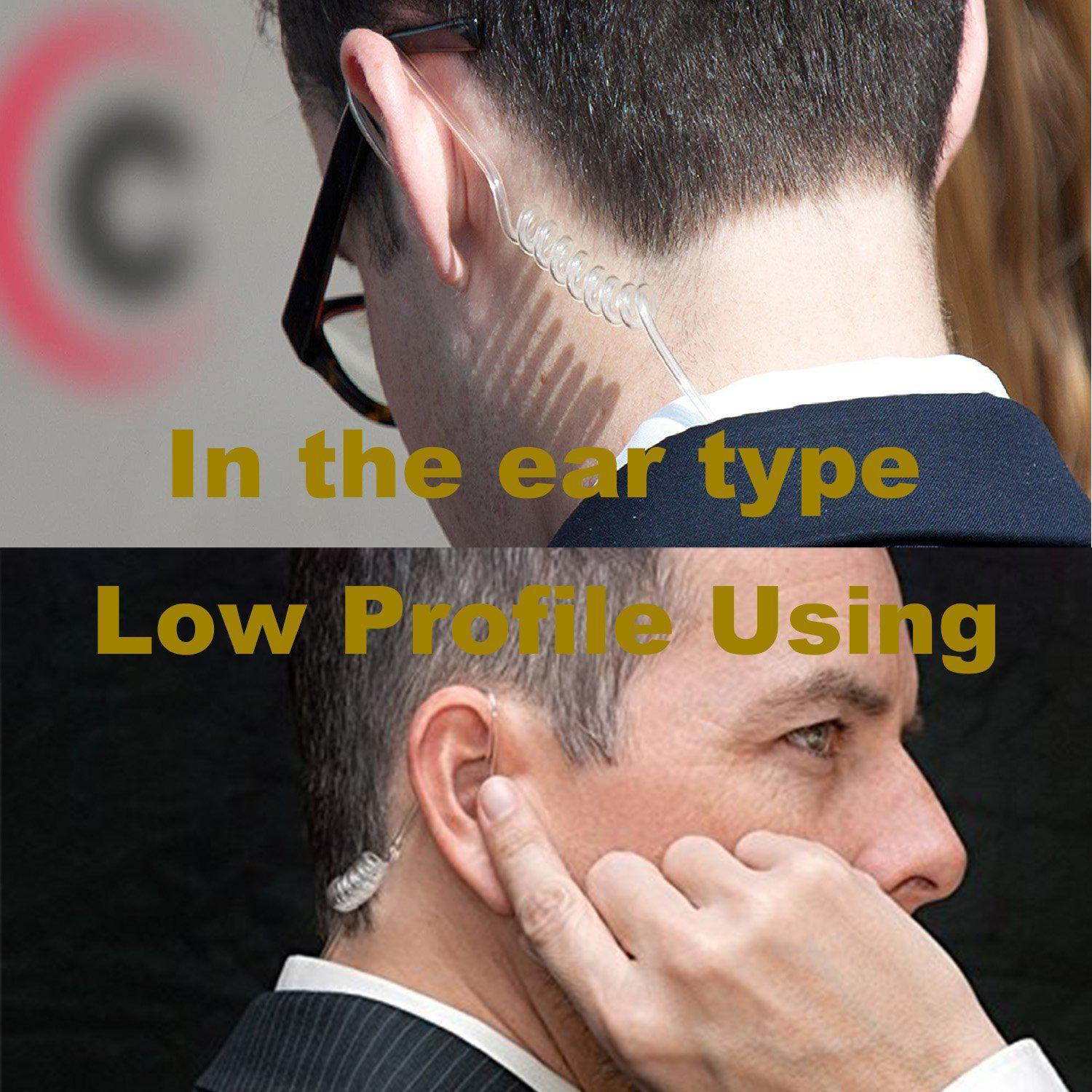 Retevis 2 Pin Covert Air Acoustic Tube Headset Earpiece for Kenwood PUXING Baofeng UV-5R UV-5RA 888S Retevis H777 2 Way Radio Walkie Talkies (10 Pack)