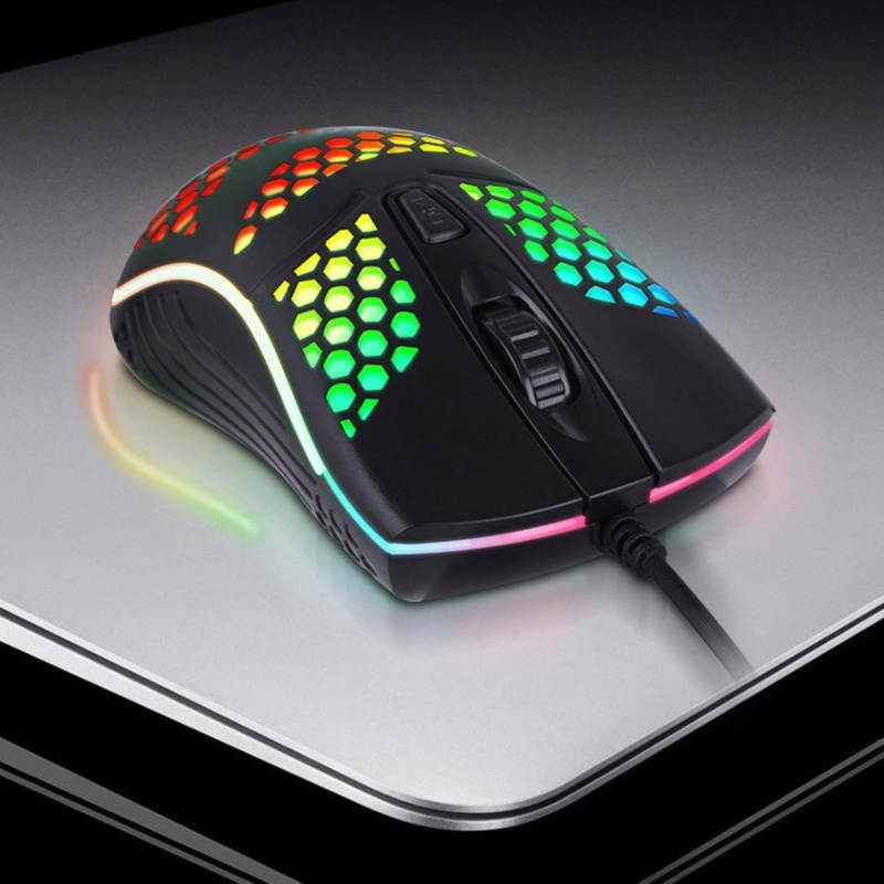 Lightweight Colourful Breathing Light Home Office Computer Wired Gaming Mouse