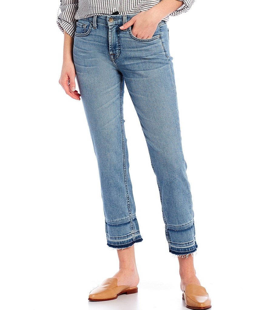 JEN7 by 7 for All Mankind Double Released Hem Ankle Straight Leg Jeans