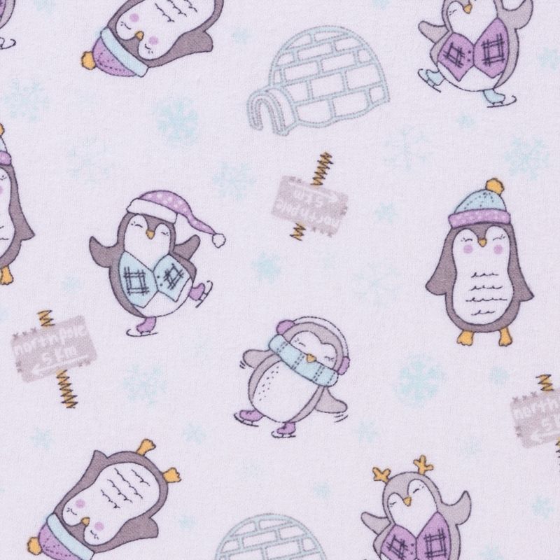 Trend Lab Deluxe Flannel Fitted Crib Sheet - Happy Penguins