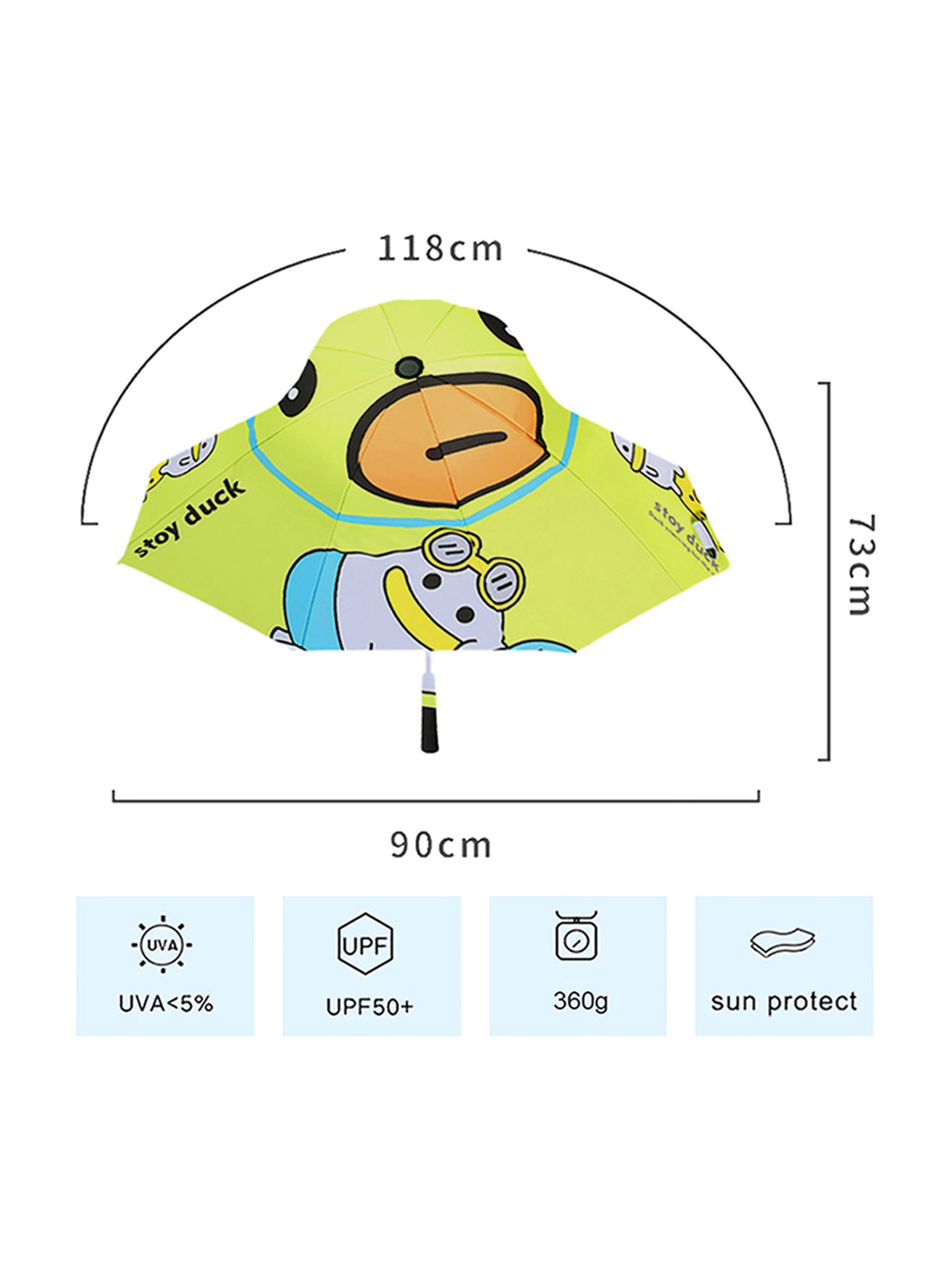 Little Surprise Box LLP Green Polyester Kids Umbrella