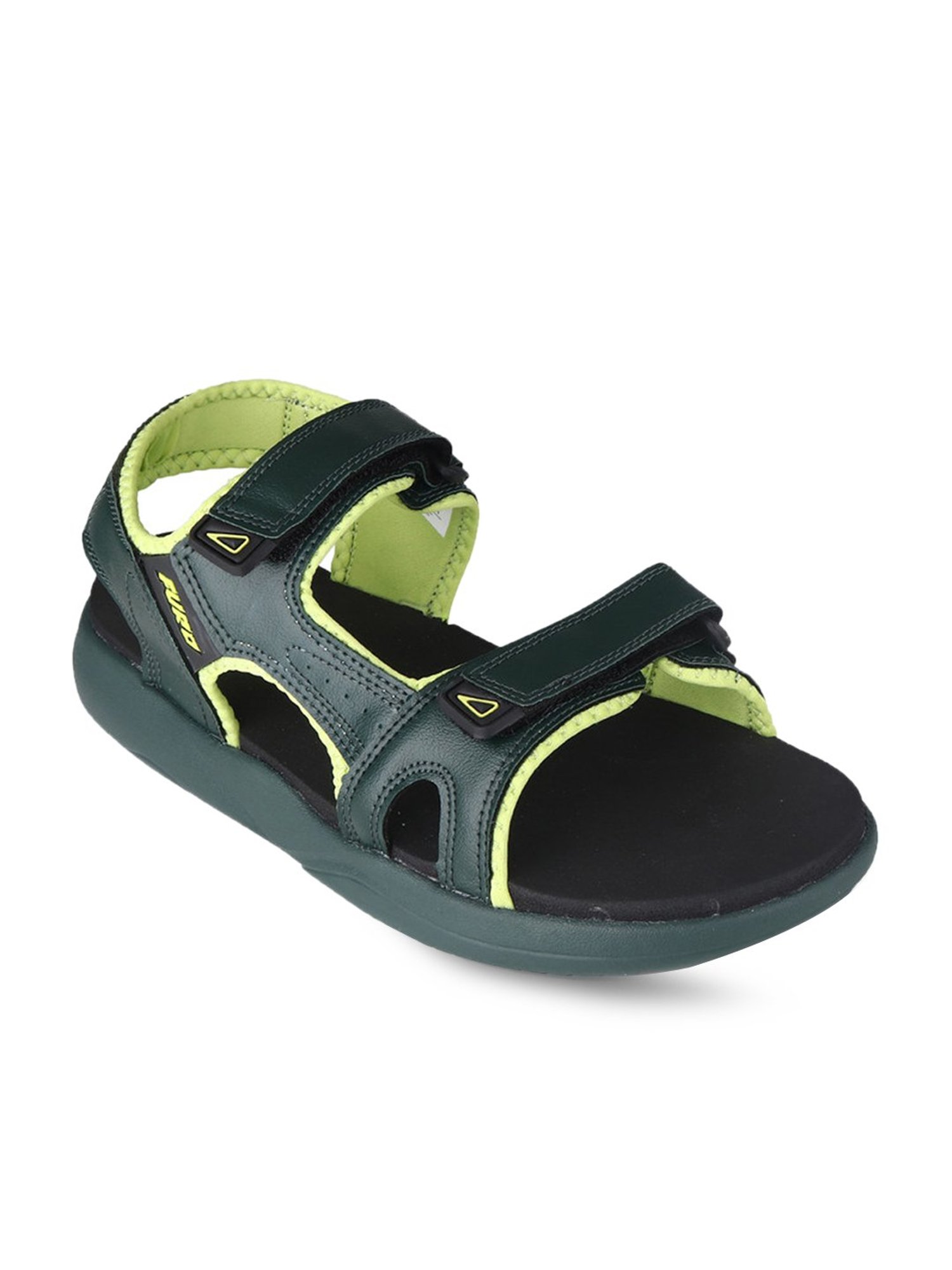 Furo By Red Chief Men's Green Floater Sandals