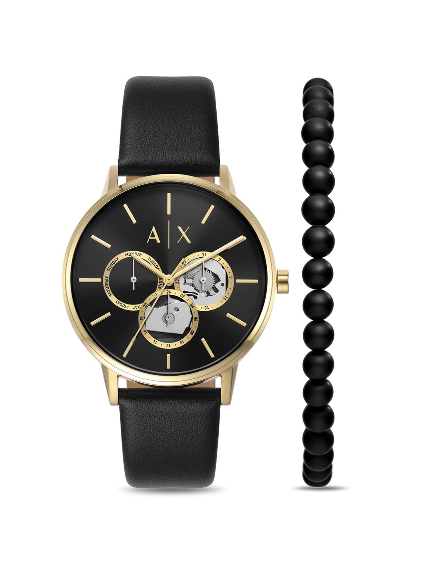 Armani Exchange Black Watch AX7146SET