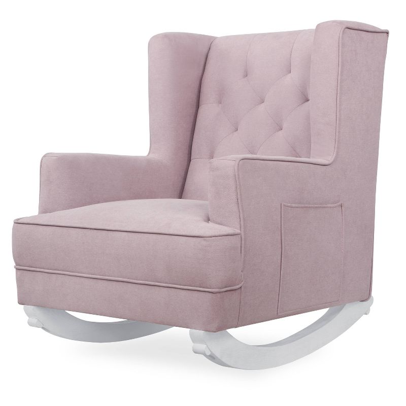 Evolur Ann Arbor Upholstered Tufted Wingback 2-in-1 Rocker & Accent Chair