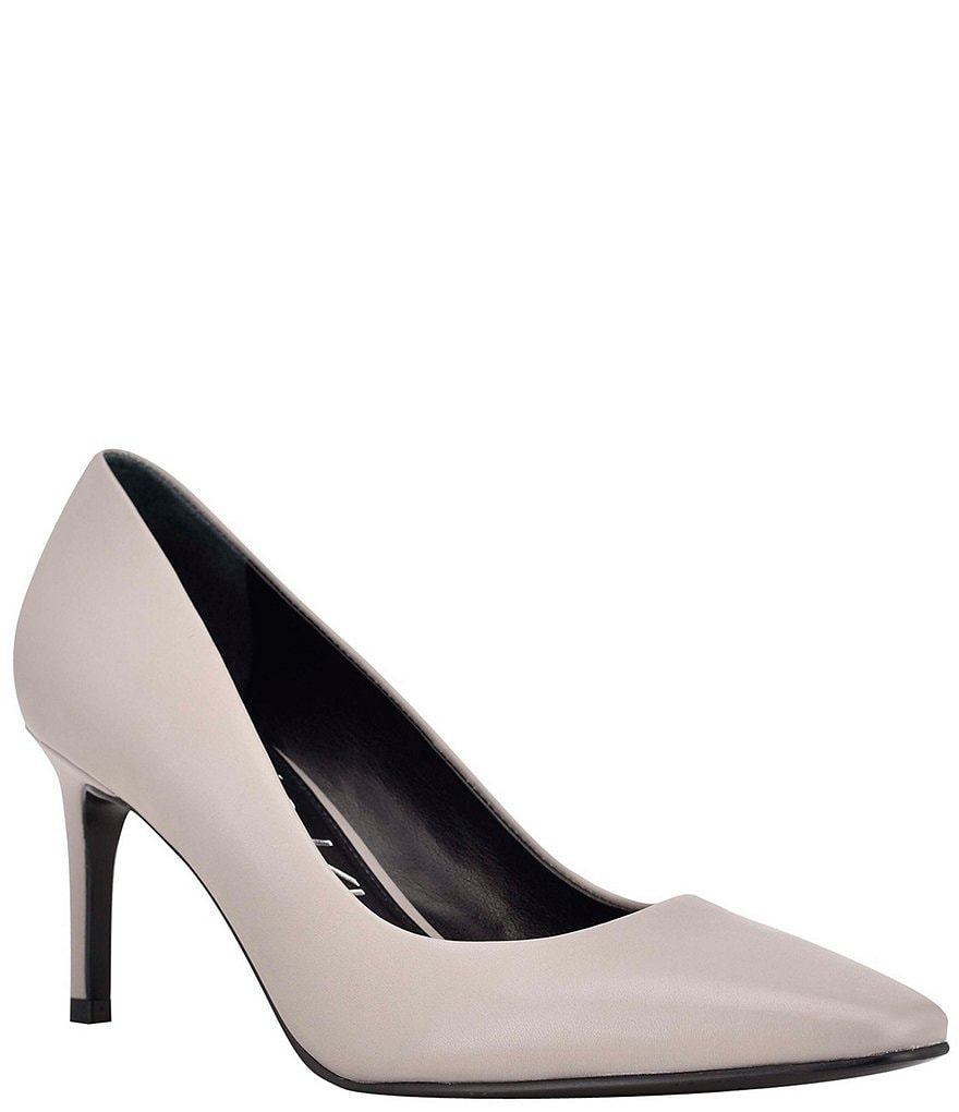 Calvin Klein Callia Leather Square Toe Pumps