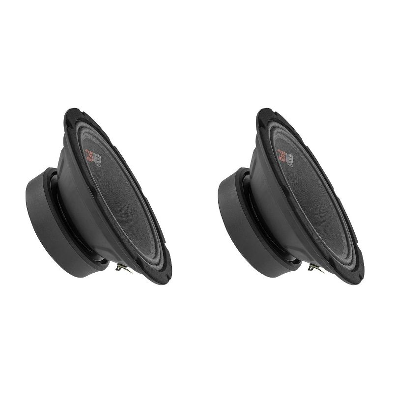 DS18 DS18-PRO-GM8SE Pro GM 8" 480 watt 8 Ohm Mid Range Car and Truck Door Loudspeaker with Black Steel Basket Sealed Back Design (2 Pack)