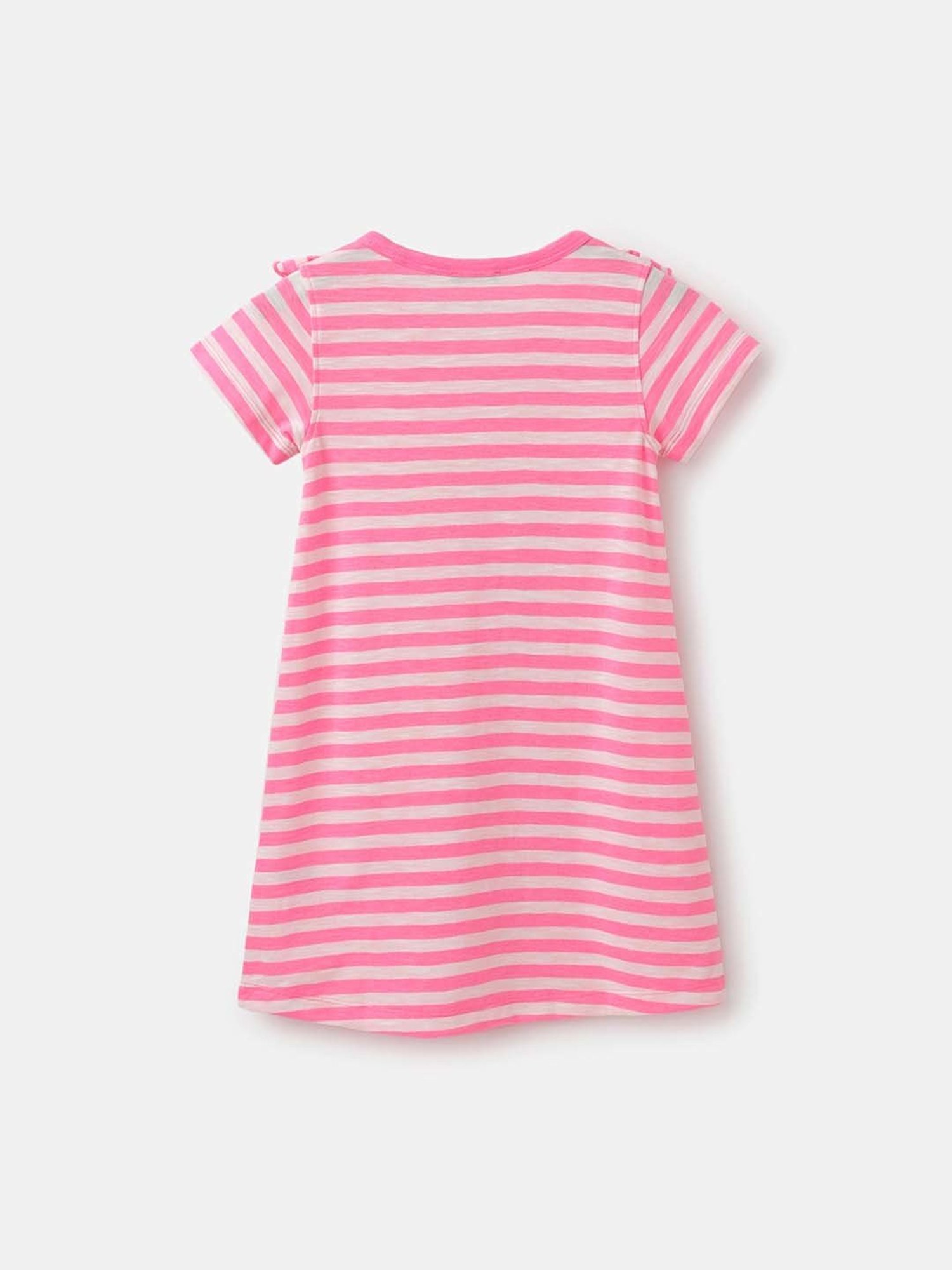 United Colors of Benetton Kids Pink & White Striped Dress