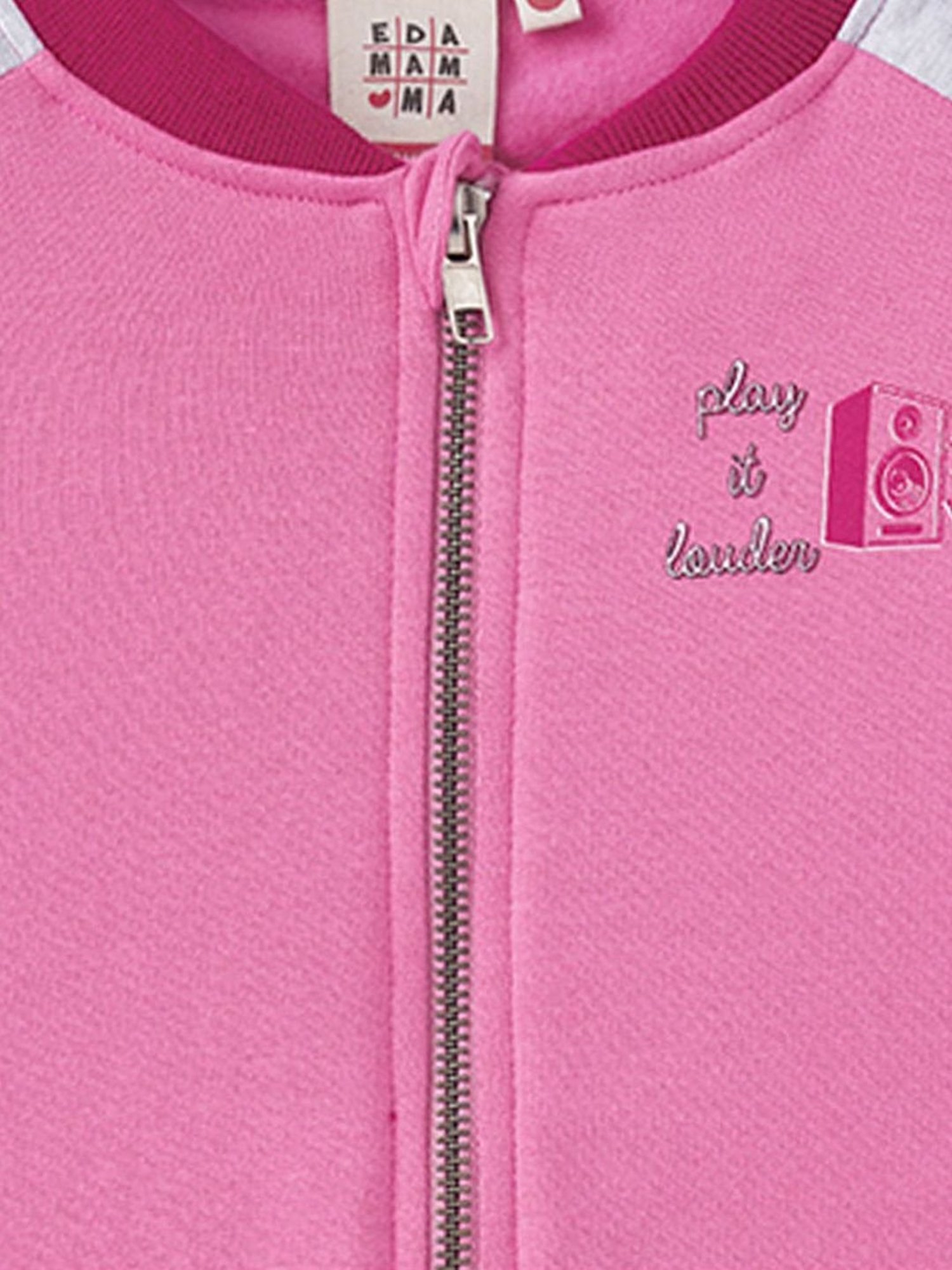 Elle Kids Black Self Pattern Jacket