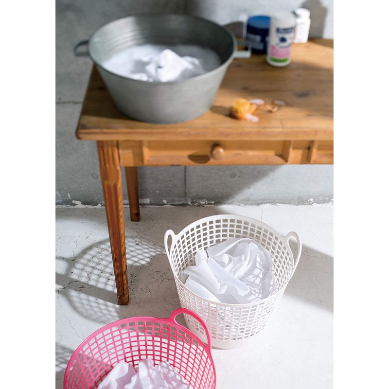 Household Essentials Rolling Laundry Hamper Storage Cart Natural/Light Ash