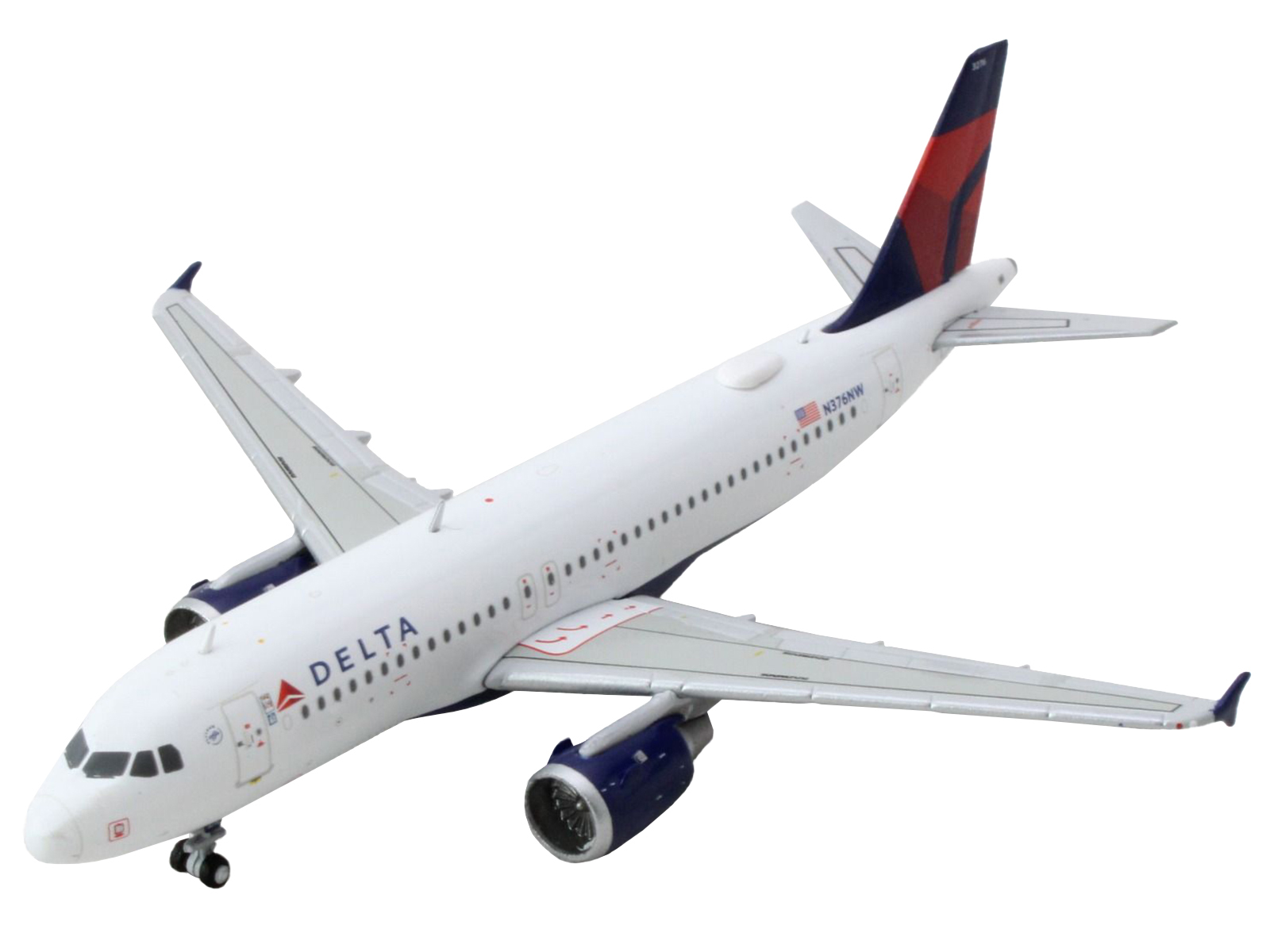 Airbus A320 Commercial Aircraft "Delta Air Lines" White with Red and Blue Tail 1/400 Diecast Model Airplane by GeminiJets